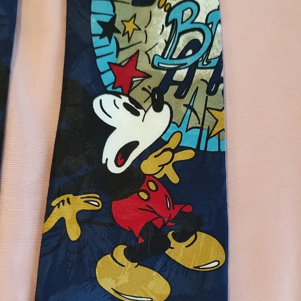 Mickey Mouse POW CLOCK Tie Circa 1990s